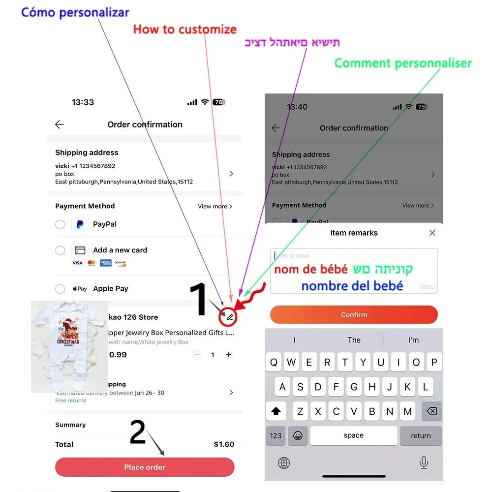 Personalised Baby First Christmas Rompers Newborn First Christmas Outfit Babies 1st Xmas Gift Idea Little Reindeer Xmas Cloth