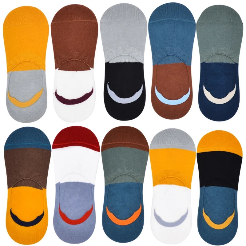10 pairs of summer thin solid color comfortable breathable invisible socks mesh boat socks men boys parent-child cotton socks
