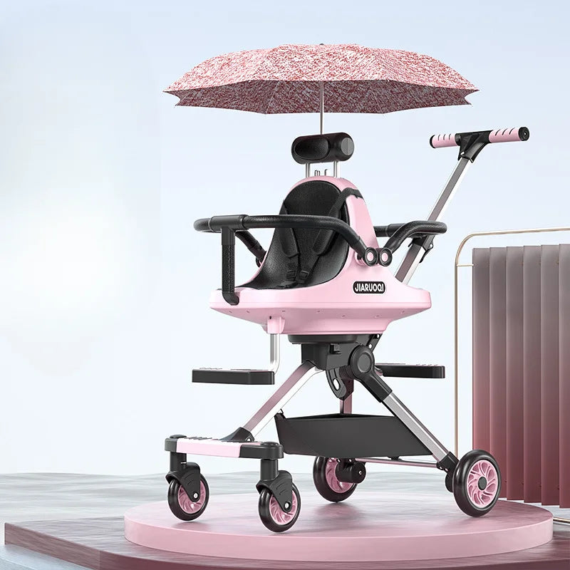 Lightweight Double Stroller with Canopy for Infants & Toddlers Travel Twin Umbrella Stroller Compact Easy Fold Aluminum Frame