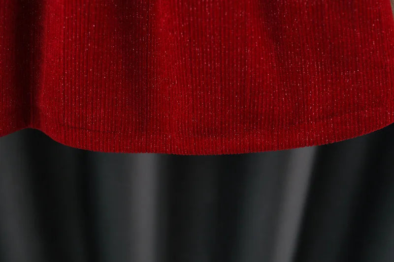 Autumn And Winter New Thickened And Warm Baby Girl Dress, Sweet Red Children'S Clothing For Christmas Parties (9 Month-3 Years)