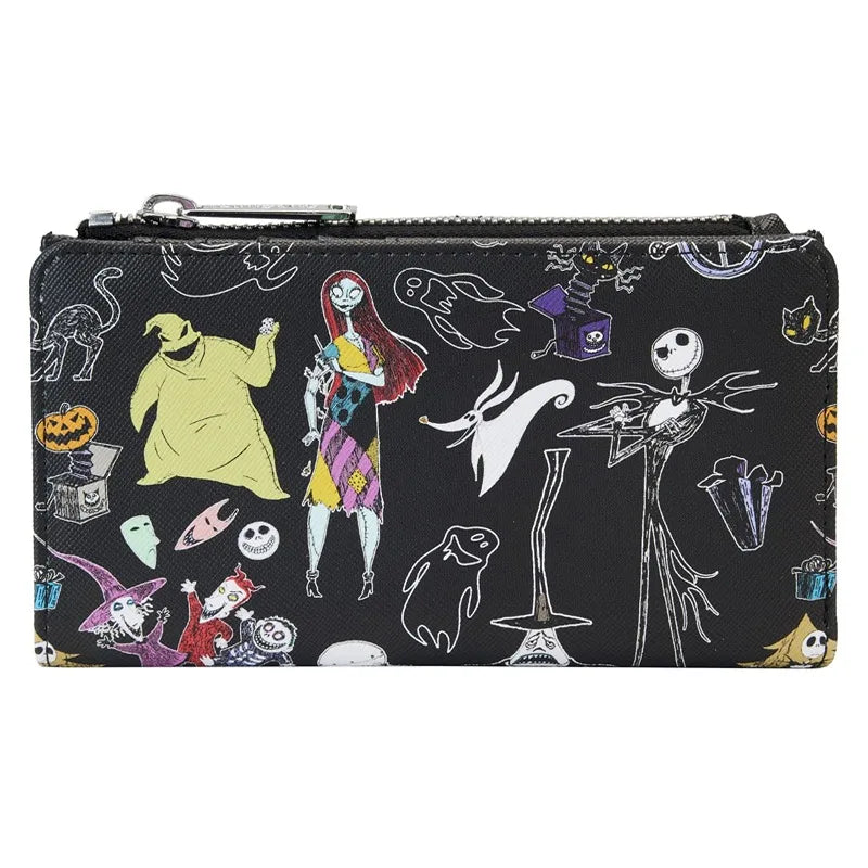 Loungefly Disney Nightmare Before Christmas Character Print Bi-Fold Wallet