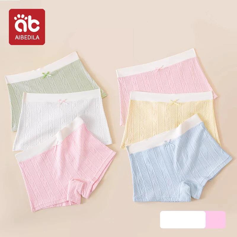 AIBEDILA Baby Girls Panties Cotton Soft Cartoon Child Underwear for Girls Kids jacquard Breathable Teen Children's Briefs