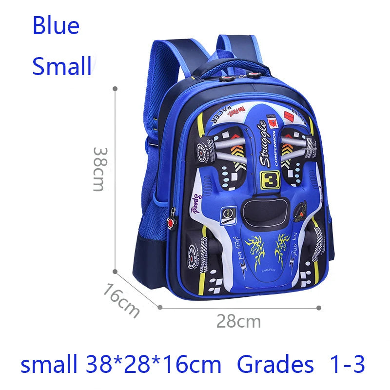 Personalized 3D Car Kid Backpack for Boy Fun Cartoon Primary School Bag Children Bookbag Boy Stylish Backpack Durable Waterproof