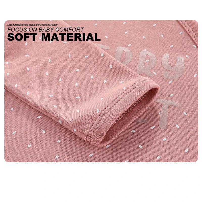 3 Pcs Autumn Winter Fashion Unisex Long Sleeve Casual Soft Comfort Baby Boy Girl Romper Newborn Shower Gifts