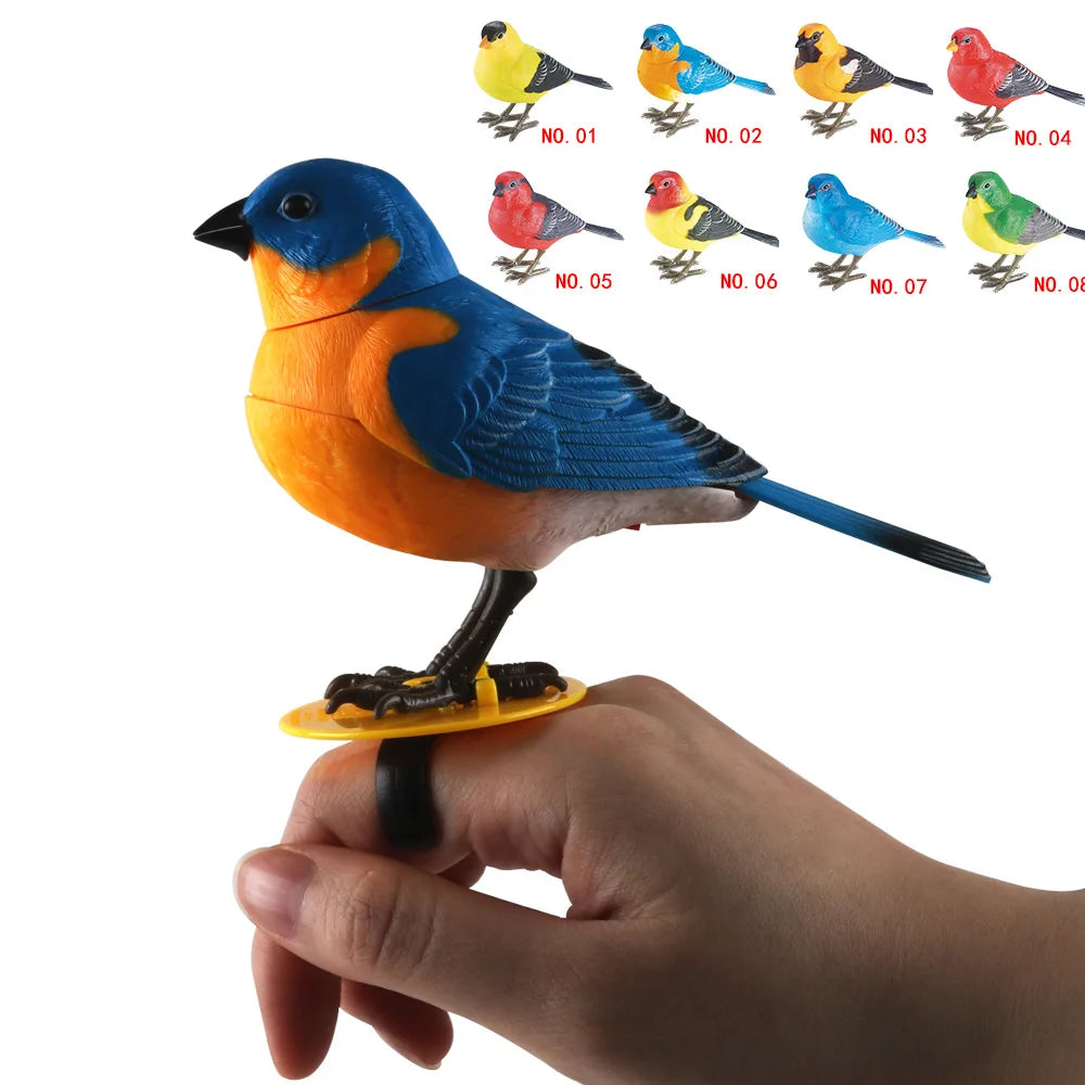 Electric Singing Bird Toy Cute Interactive Bird Toy Simulation Electronic Bird Toys for Kids with Motion & Sound Control