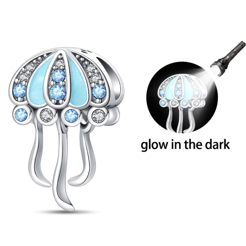 Hot Sale 925 Sterling Silver Ocean World Series Sea Turtle Starfish Little Crab Octopus Charms Bead Fit 925 Bracelet DIY Jewelry