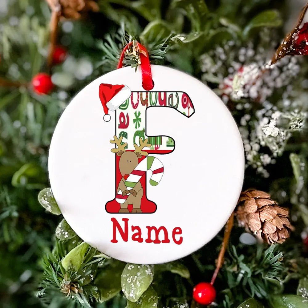 Personalized Christmas Baby Ornament Custom Name Toddler Xmas Ceramic Ornament Baby Photo Prop Ornament Christmas Keepsake Gift