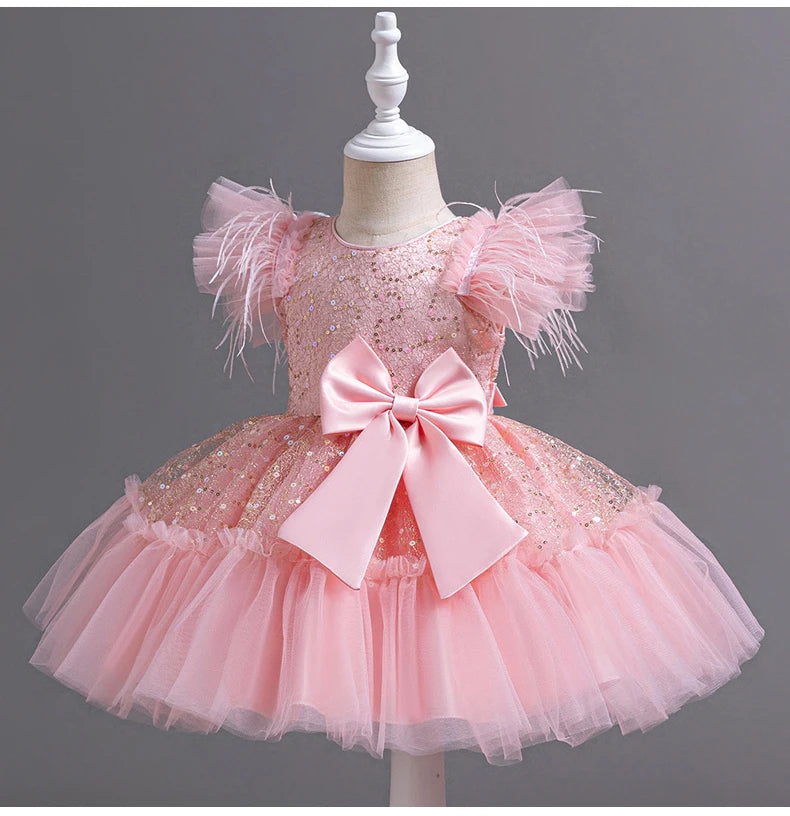 6633 Little Baby Clothing Girl Wedding Dress Kids Birthday Party Princess Dresses Children Wedding Ceremony Costume