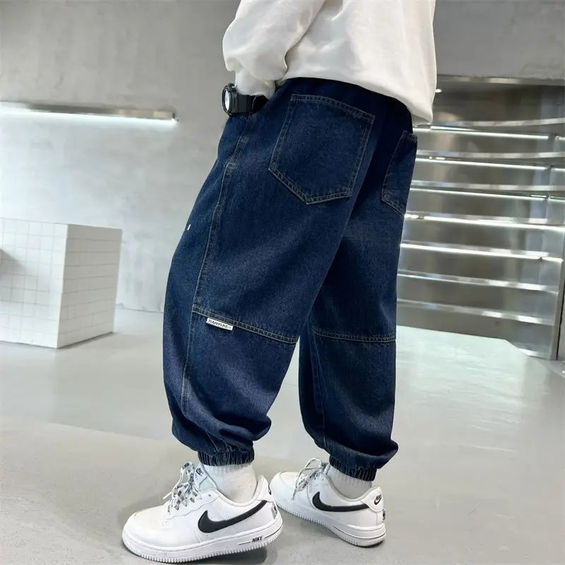 Boys Jeans Spring Autumn 2025 New Style Casual Pants Trendy Stretch Fabric Comfort Fit Toddler Boys