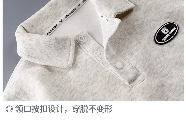 Children Polo Shirts Spring Autumn Tops for 4-12 Years Kids Long Sleeve Boys Sweatshirts Teenager Pullover Baby Outfits Clothes