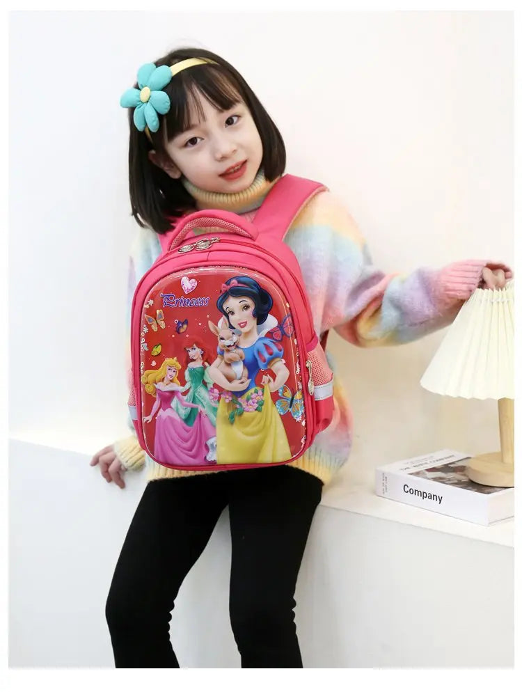 Disney Snow White New Girls Backpack Cartoon Cute Girls School Bag Large Capacity Lightweight Waterproof Children's Backpack