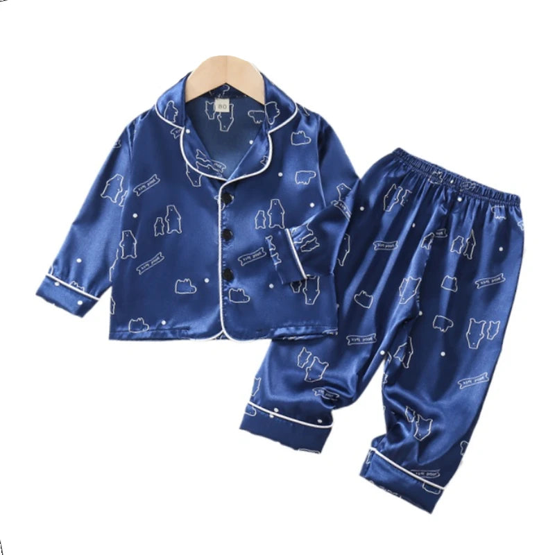 Autumn Baby Girls Clothes Children Pajamas Long Sleeved Shirt Pants 2Pcs/Set Toddler Sleepwear Kids Boys Clothing Infant Costume