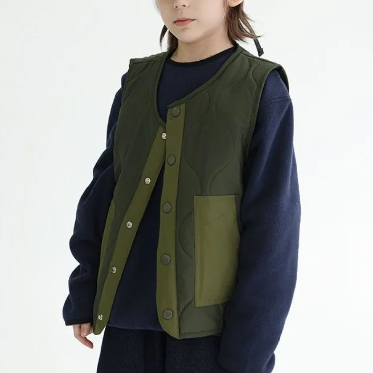 2025 New Winter Boys' Vest Stylish Children's Winter Jacket Baby Boy Sleeveless Waistcoat Outerwear for Toddler Boys