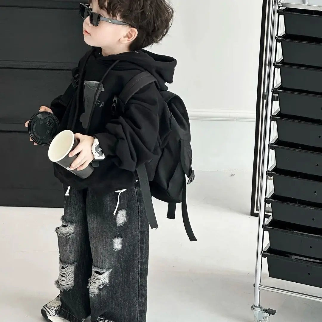 Boys' Trendy Jeans 2025 Spring Autumn Kids Casual Long Pants, Versatile & Stylish Children's Denim Wear for Ages 6-12