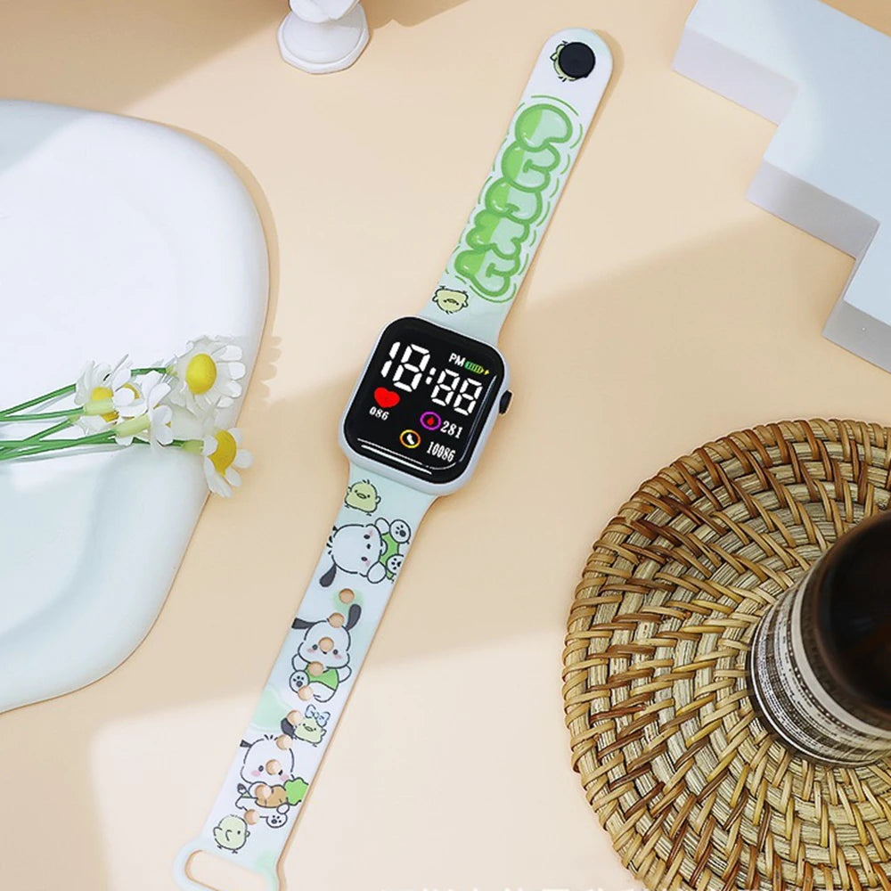 New Hello Kitty Children Watches Girls Children's Electronic Sport Watch Fashion Digital Watch Women Student Christmas gift