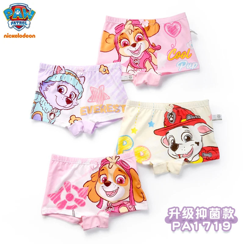 High Quality Original Paw Patrol 4PCS/SET Baby Girl's Underwear Kids Underpants Liberty Skye Mmarshall Rubble Everest For 2-8T