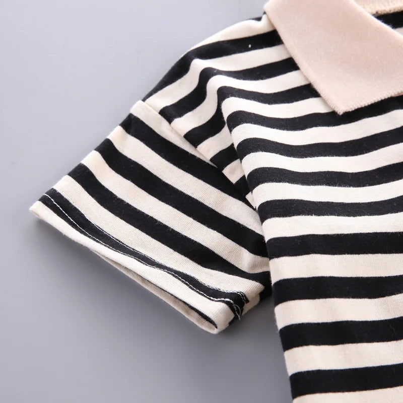 New Summer Baby Boys Clothes Suit Children Fashion Striped T-Shirt Shorts 2Pcs/Set Toddler Casual Costume Infant Kids Tracksuits