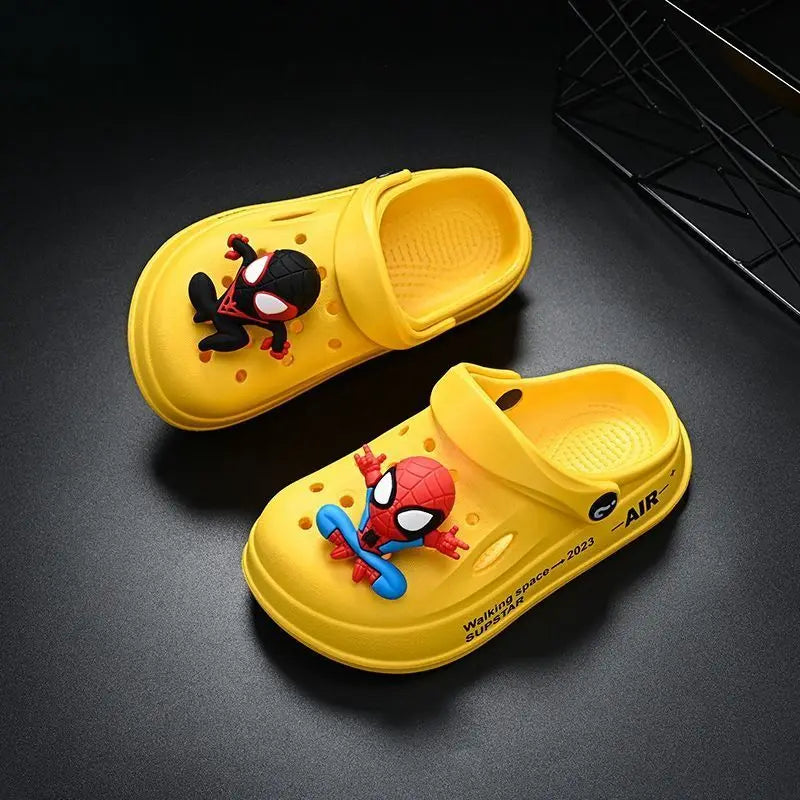 Disney Spider Man Children's Cave Shoes Boys' Anti Slip Soft Sole Kid's Beach Sandals For Home And Outdoor Shoes Size 24-45