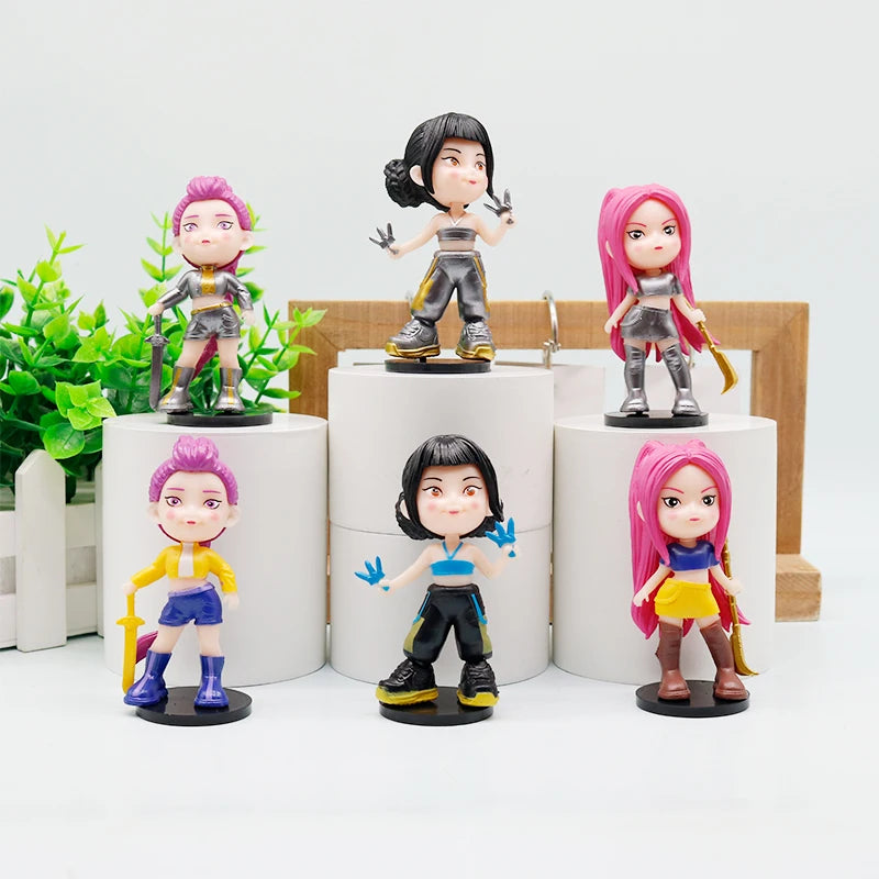 Anime Figure Kpop Demon Hunters Model Toy Cartoon Gaming Peripherals Desk Decoration Collection Figures Model Toy For Kid Gift