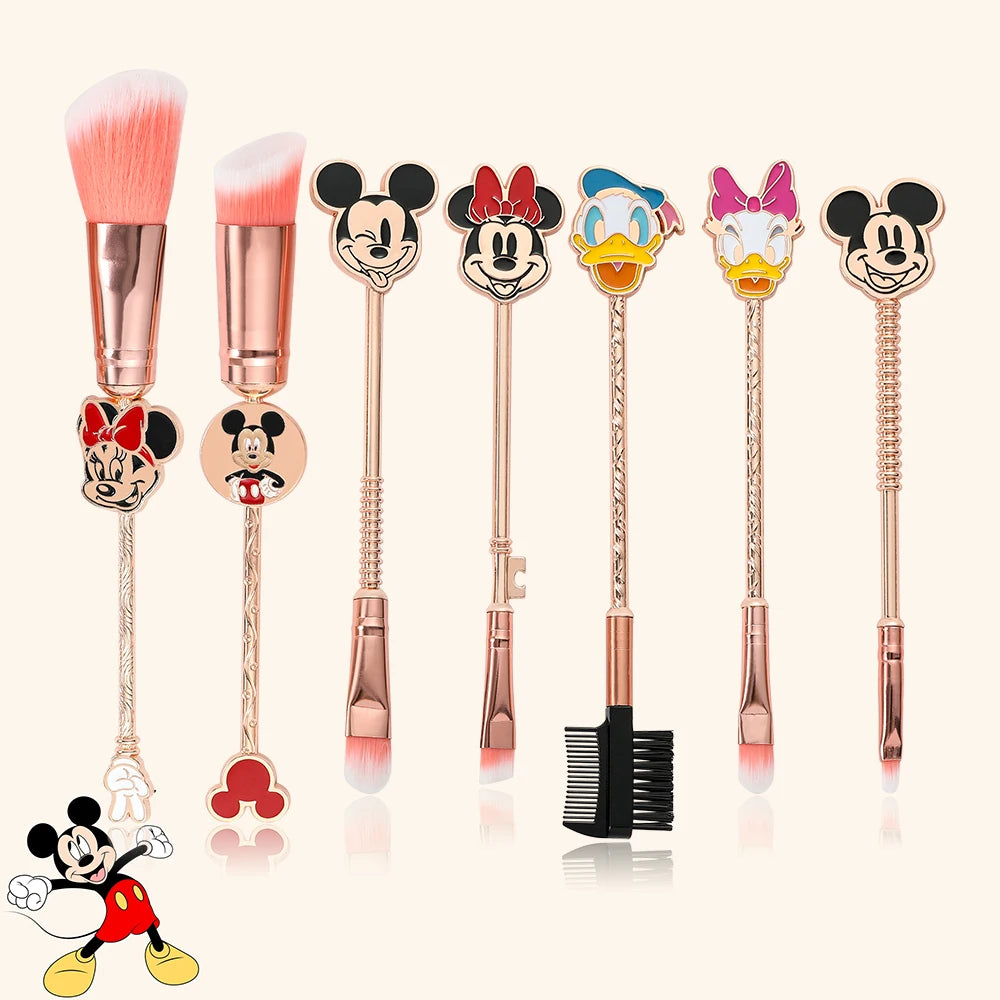Minnie makeup brush set, soft fiber makeup brush, Daisy, Donald Duck eye shadow brush, cartoon makeup tool, Christmas gift