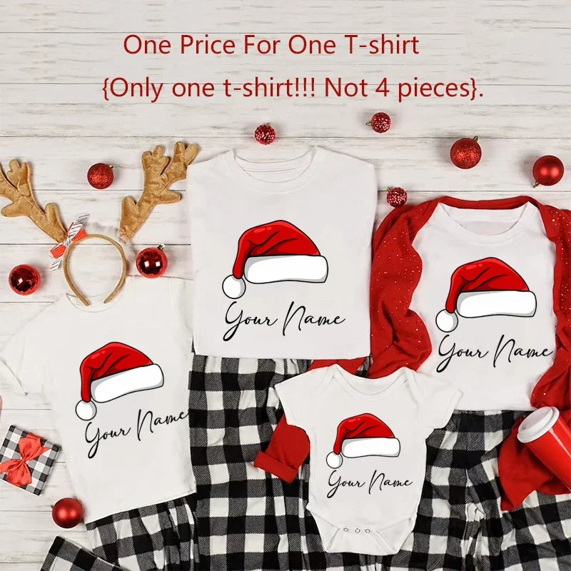 Matching Family Christmas Shirts Family Christmas Shirts Matching Xmas Tees Custom Xmas Tee Personalized Name Xmas Family Tops