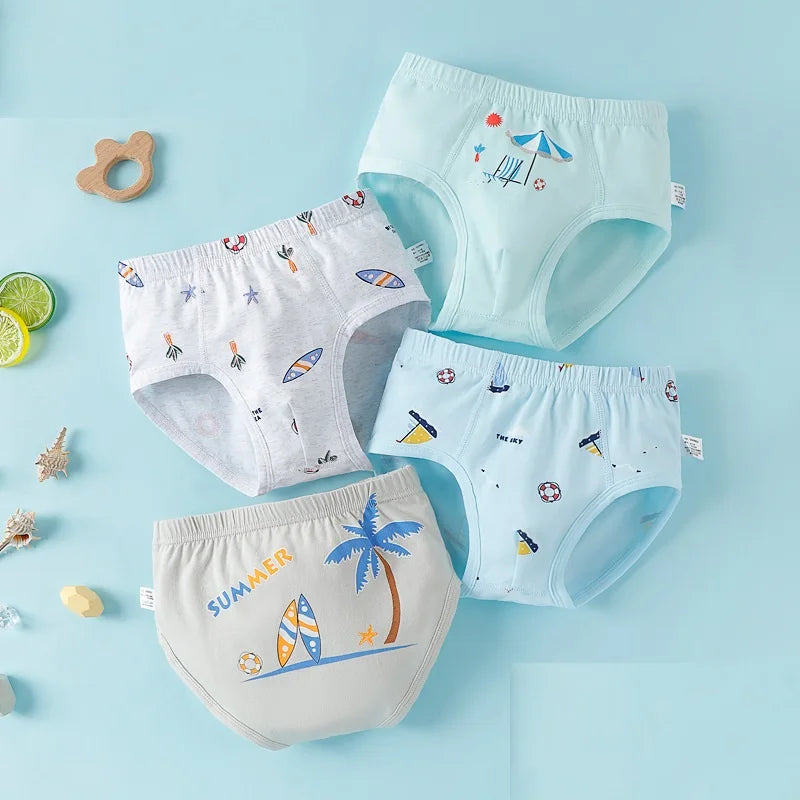 new arrived high quality boys teenager cotton briefs panties kids children underwear 1-16years 4pcs/lot students clothes