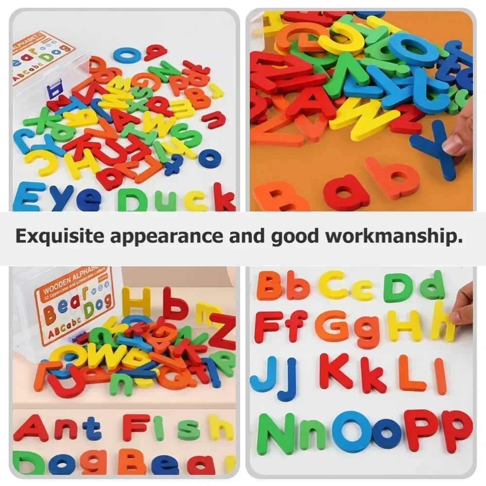 Magneti Letters Toy Colorful Alphabet Toy Playset Developmental Counting Toy Durable Safe Early Educational Toy for Boys & Girls