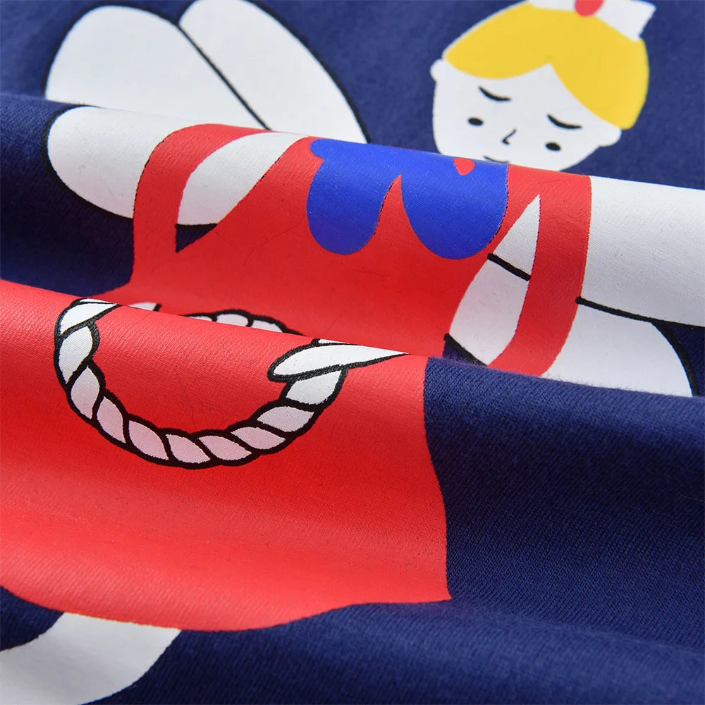 VIKITA Girls Cartoon Pajamas Sets Girl Long Sleeve Spring Autumn Pijamas Kids Cotton Casual Tops Pants 2 Pcs Pyjamas Sleepwear