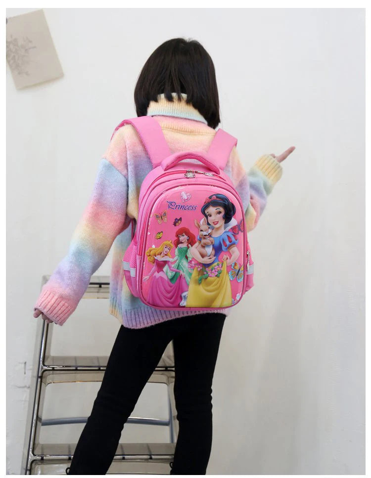 Disney Snow White New Girls Backpack Cartoon Cute Girls School Bag Large Capacity Lightweight Waterproof Children's Backpack