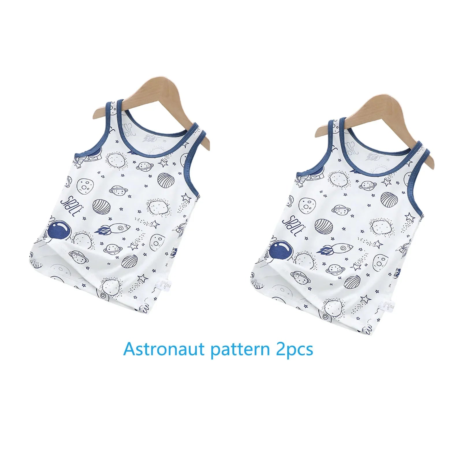 2025 Summer Kids Tanks Top Children's Vest Baby Underwear Clothing Cartoon Printed Top Cotton T-shirt Boys Sleeveless Tank 0-8 Y