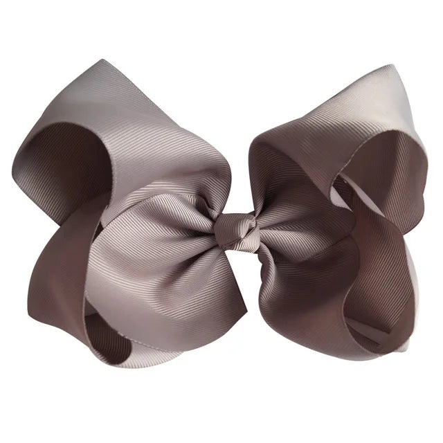 60 Colors Boutique 8" Large Solid Grosgrain Ribbon Hair Bow Clips Barrettes for Women Girls Accessories