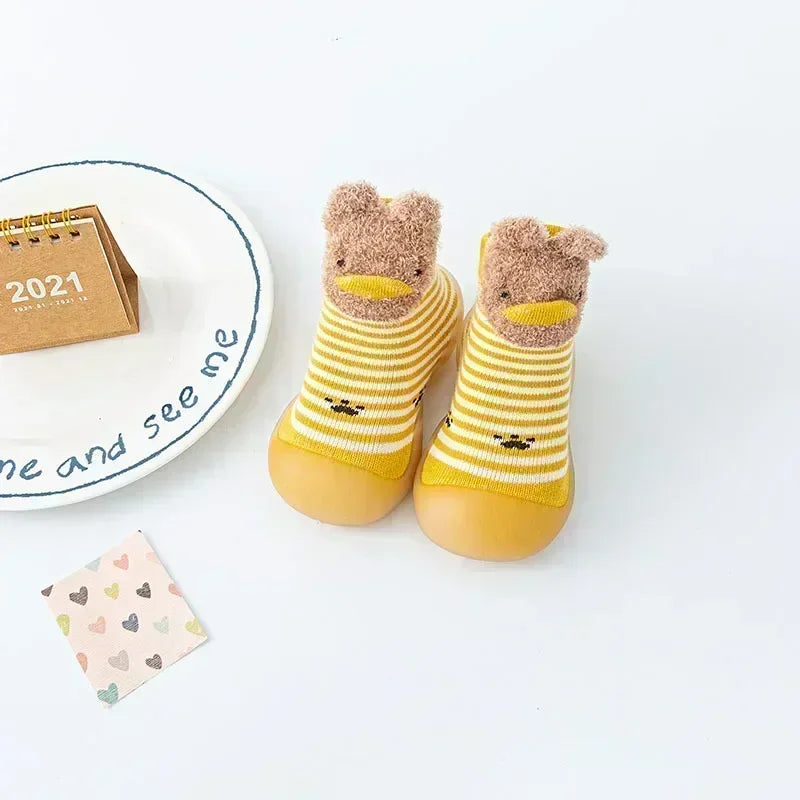 Cute Autumn Winter Children's Socks And Shoes Baby Toddler Shoes Infant Soft-soled Shoes Comfortable Breathable Indoor New Born