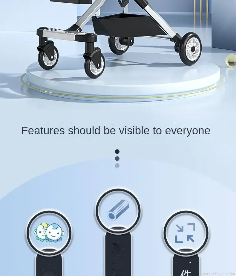 Lightweight Double Stroller with Canopy for Infants & Toddlers Travel Twin Umbrella Stroller Compact Easy Fold Aluminum Frame