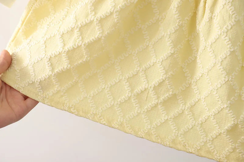 (9 Months -3 Years Old) Spring And Autumn New Sweet Bow Baby Girl Dress, Princess Style Children'S Long Sleeve Clothes