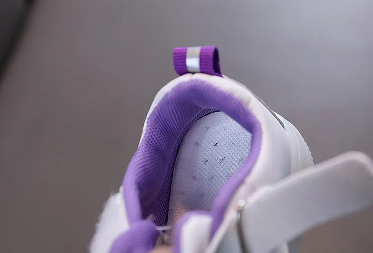 Disney Kids Girls Shoes Children Sneakers Girls Elsa Frozen Princess Casual Sport Student Shoes LED Lights Shoes Size 21-30