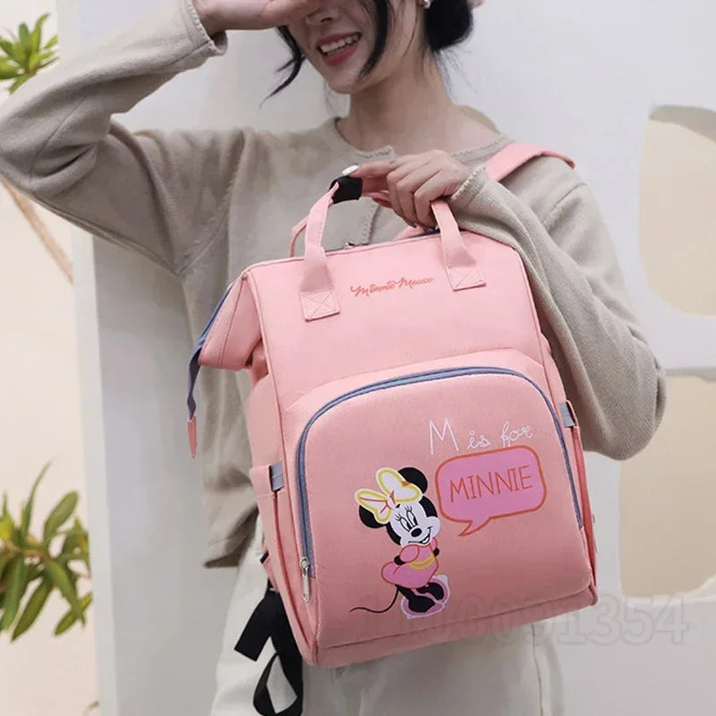 Disney New Fashion Baby Diaper Bag Large Capacity Maternity Bag Baby Waterproof Stroller Backpack Mickey Mouse Baby Diaper Bag