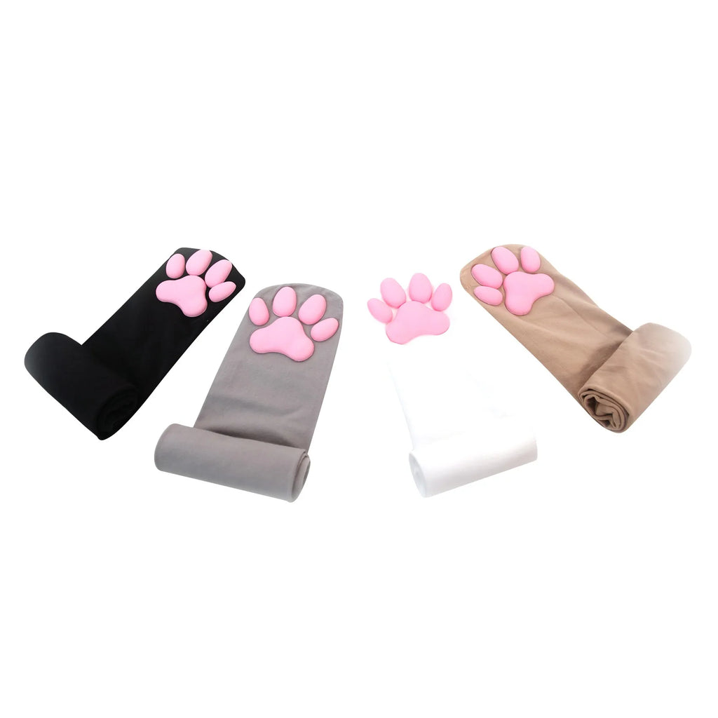 New Cat Paw Socks For Women Girls Kawaii 3D Cat Claw Toe Stocking Cute Gift Lolita Paw Pads Cosplay Cat Paw Pad Thigh High Socks