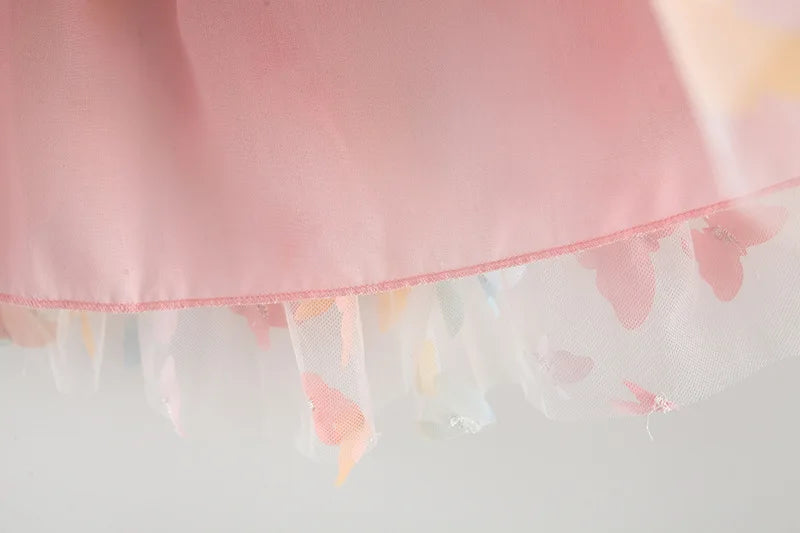 Summer New Colorful Chiffon Baby Girl Princess Dress, Cute Butterfly Children'S Sling Clothes For Babies Aged 9 Months-3 Years