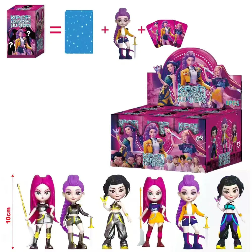 2027 Hot Anime KPop Devil Hunter Doll Vinyl Toy Rumi Mira Zoi Character Vinyl Mask Blind Box Ornament Toy Christmas Gift