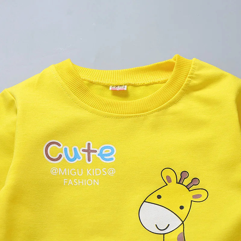 New Spring Autumn Baby Girl Clothes Children Casual T-Shirt Pants 2Pcs/Set Toddler Sports Costume Infant Outfits Kids Tracksuits