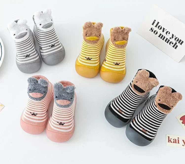 Cute Autumn Winter Children's Socks And Shoes Baby Toddler Shoes Infant Soft-soled Shoes Comfortable Breathable Indoor New Born