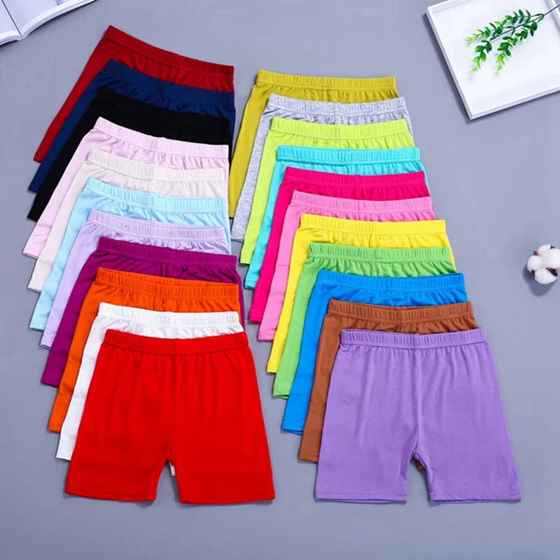 6PCS Kids Cotton Girls Safety Pants Top Quality Short Pants Underwear Children Summer Shorts Underpants For 2-10Y
