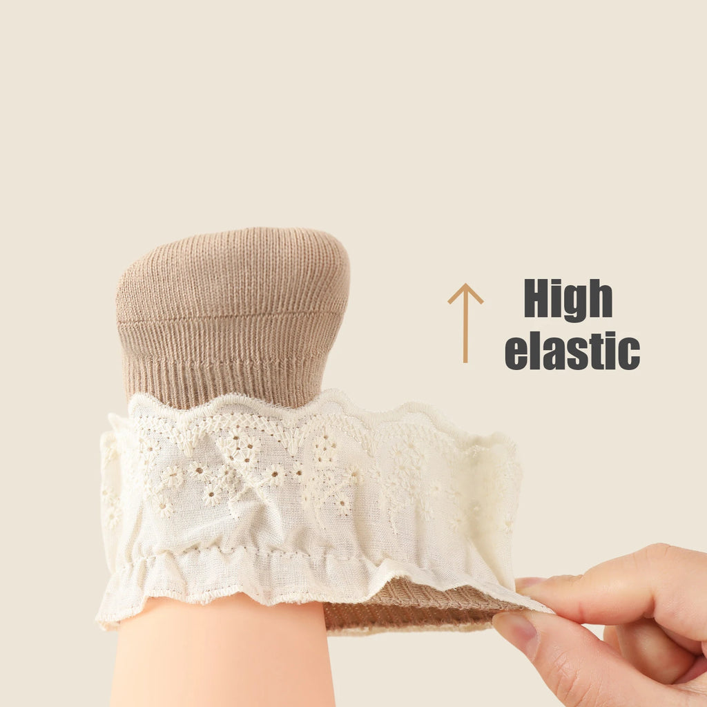 3/5 Pairs Kids Girls Socks Princess Lace Kids Socks For Girls Children Girls Socks Newborn Tube Socks For Girls