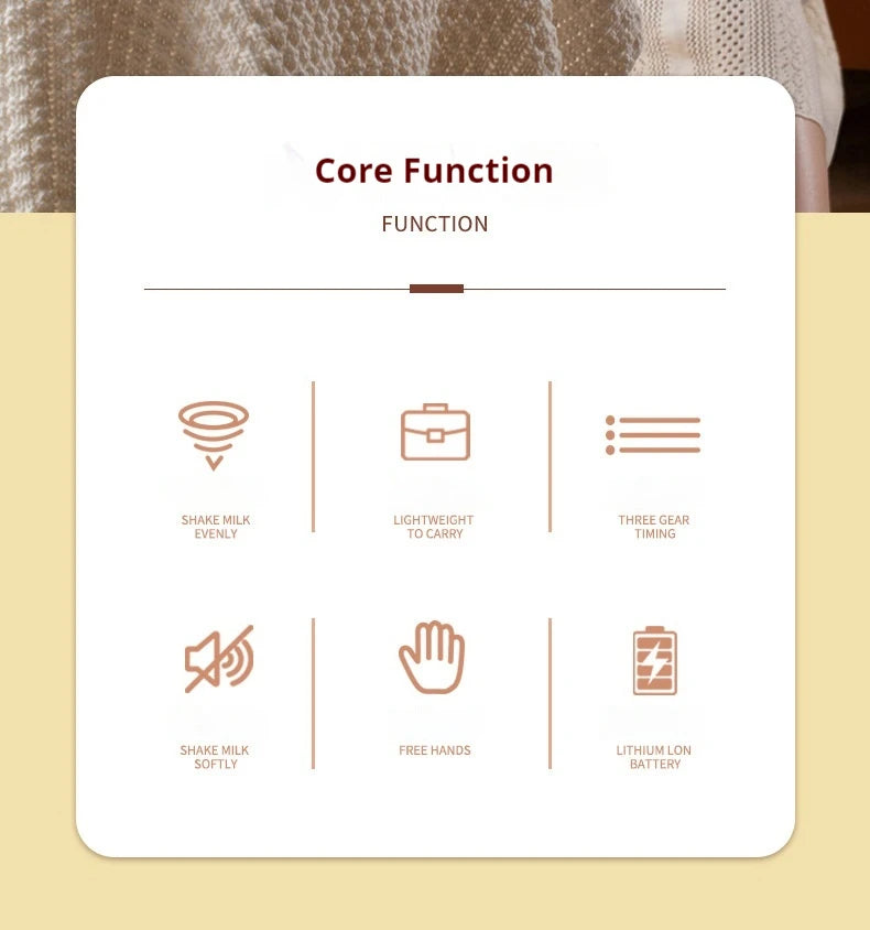 Electric Milk Bottle Shaker, USB Smart Intelligent Milk Powder Mixer, Lithium battery, Baby Formula Maker, Divine Device