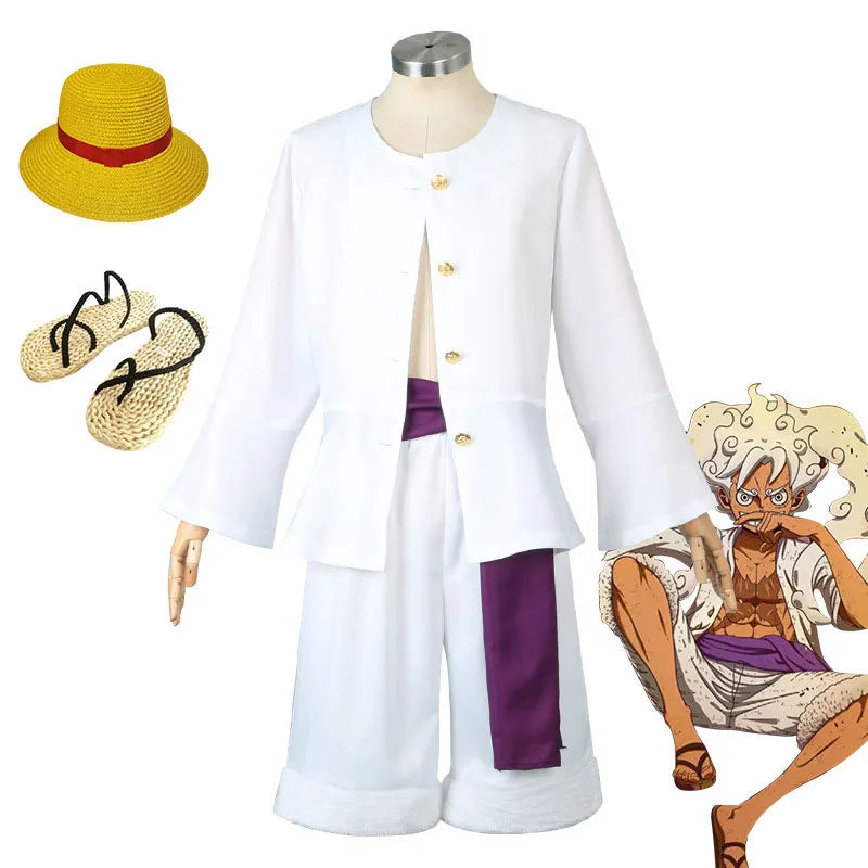 5 Styles Anime Monkey D Luffy Cosplay Costume Egghead Costume for Adult Coat Hat Fancy Uniform Halloween Christmas Suit