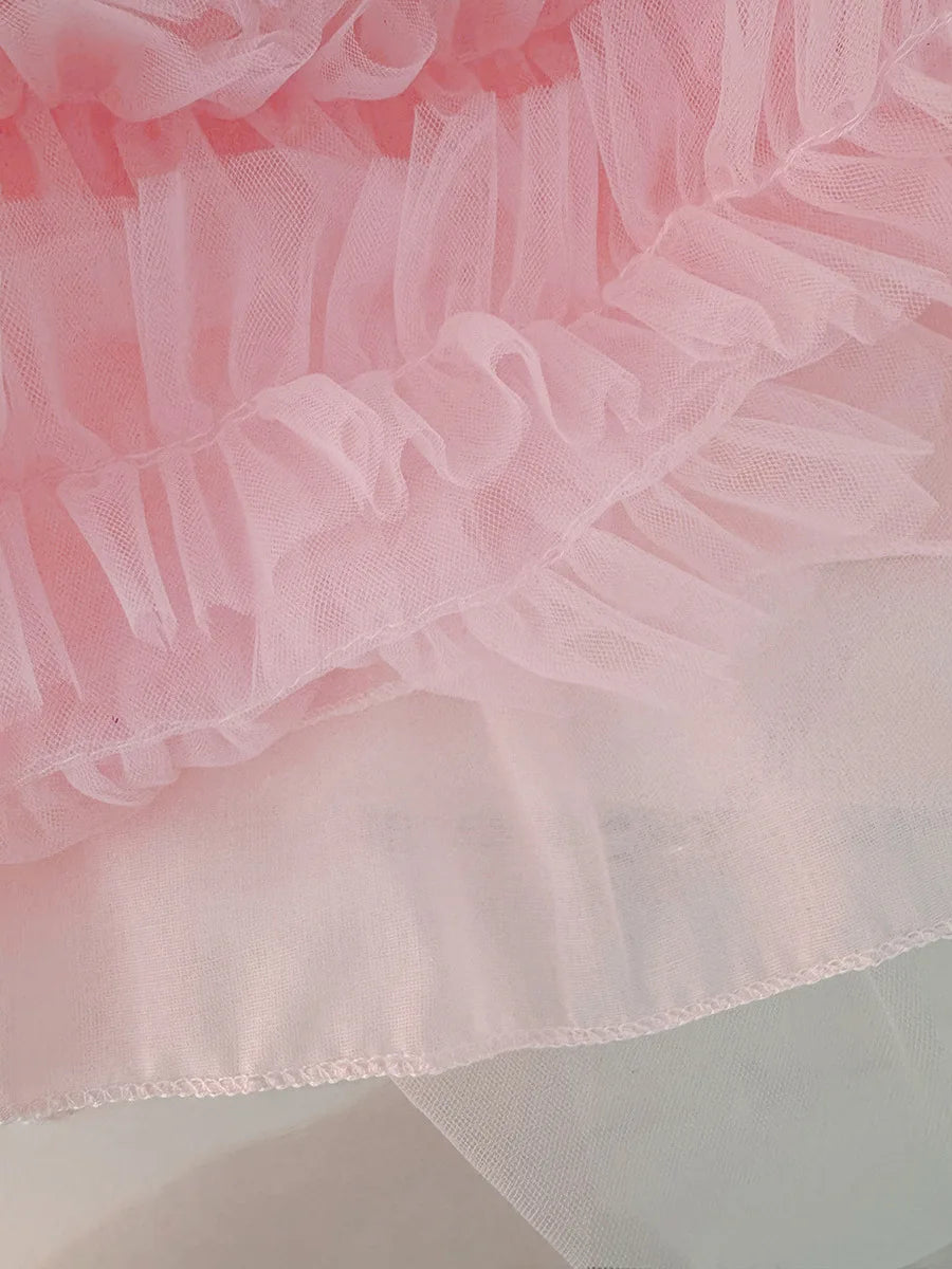 Birthday Party Baby Girl Princess Dress, Spring And Autumn New Sweet Bow Children'S Long Sleeved Clothes (9 Months -3 Years Old)