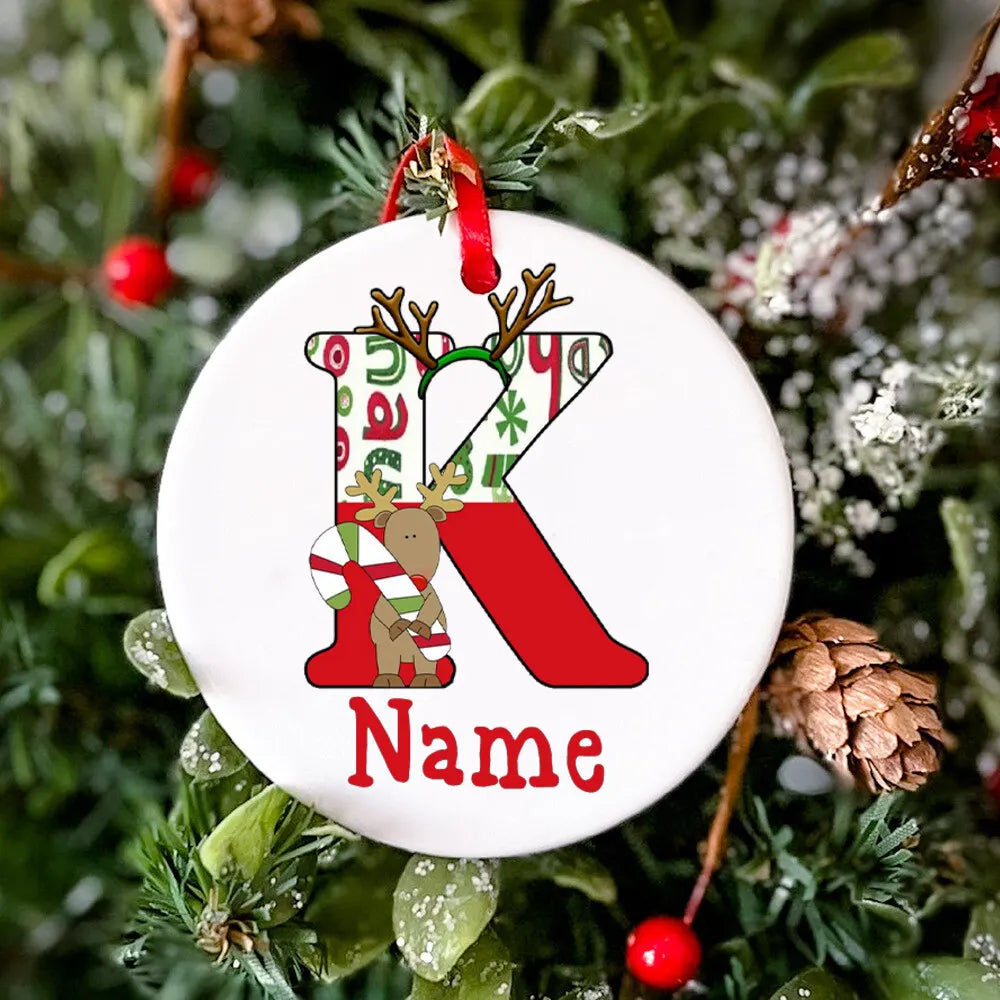 Personalized Christmas Baby Ornament Custom Name Toddler Xmas Ceramic Ornament Baby Photo Prop Ornament Christmas Keepsake Gift