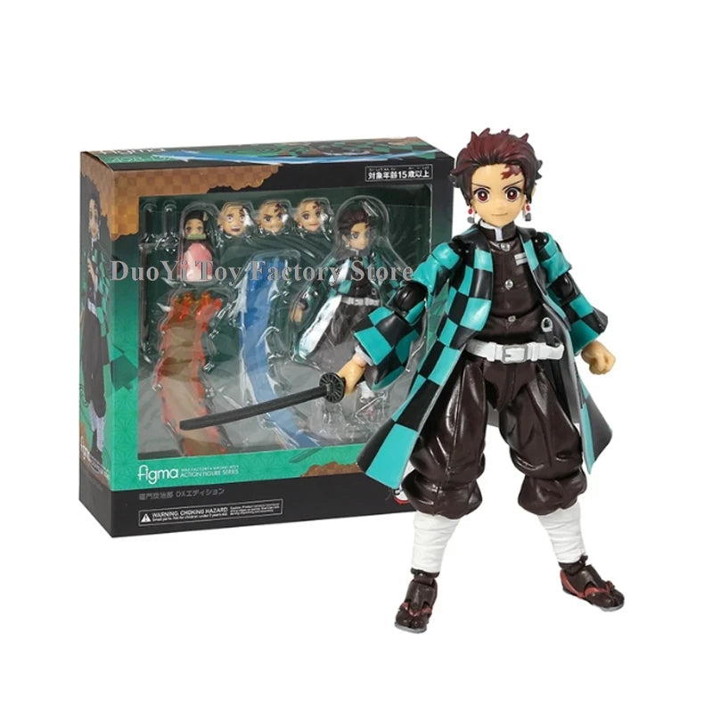 Figma Demon Slayer Figure Kimetsu no Yaiba Rengoku Kyoujurou 553 Tanjirou 498 Kamado Nezuko Kamado 508 Agatsuma Zenitsu 522 Toys