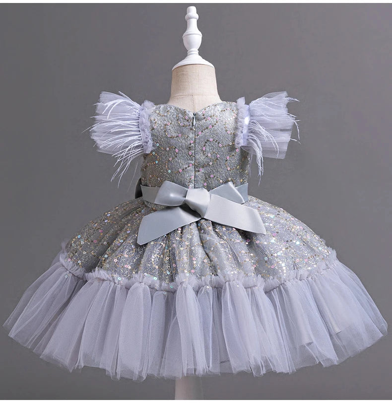 6633 Little Baby Clothing Girl Wedding Dress Kids Birthday Party Princess Dresses Children Wedding Ceremony Costume