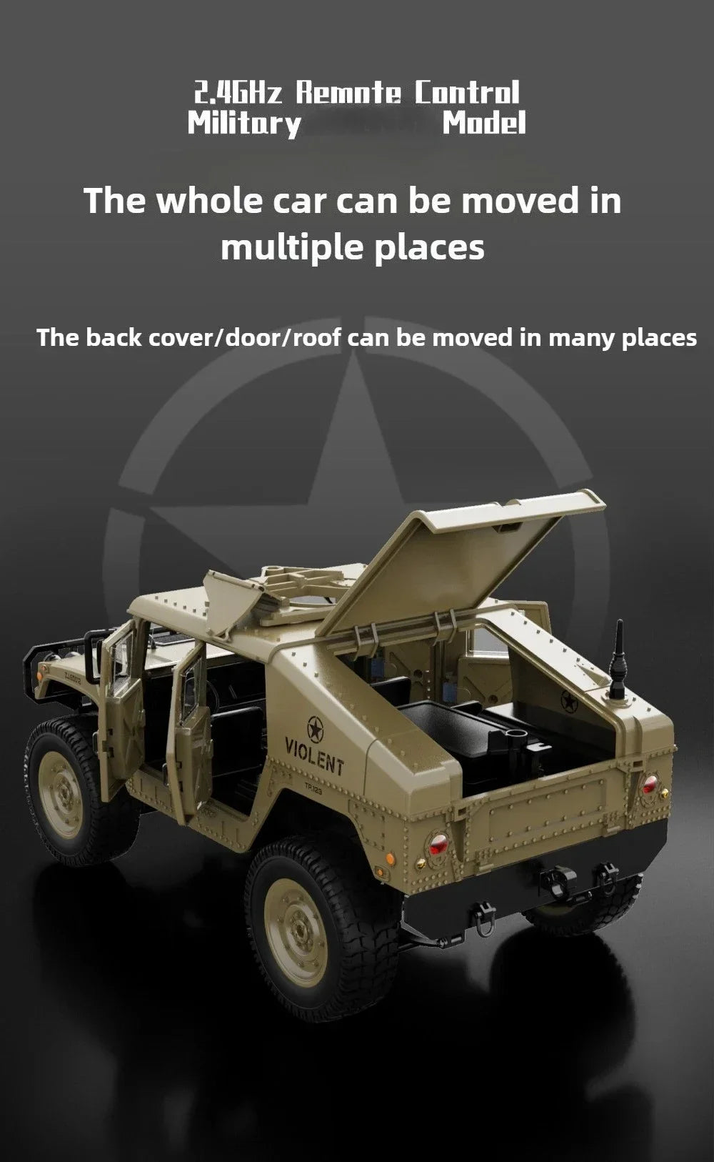 JJRC C8835 1:16 4x4 Remote Control Car - All-Terrain Off-Road Climber with LED Lights for Off-Road Adventure Toy Gift for Kids